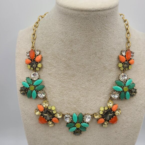 Stella & Dot colorful Gold Tone Statement Necklace - Picture 1 of 10